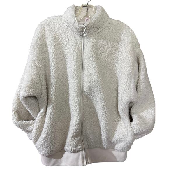 New Victoria's Secret Women's Size Large Sherpa Fleece Lined Full Zip Jacket - Picture 1 of 9